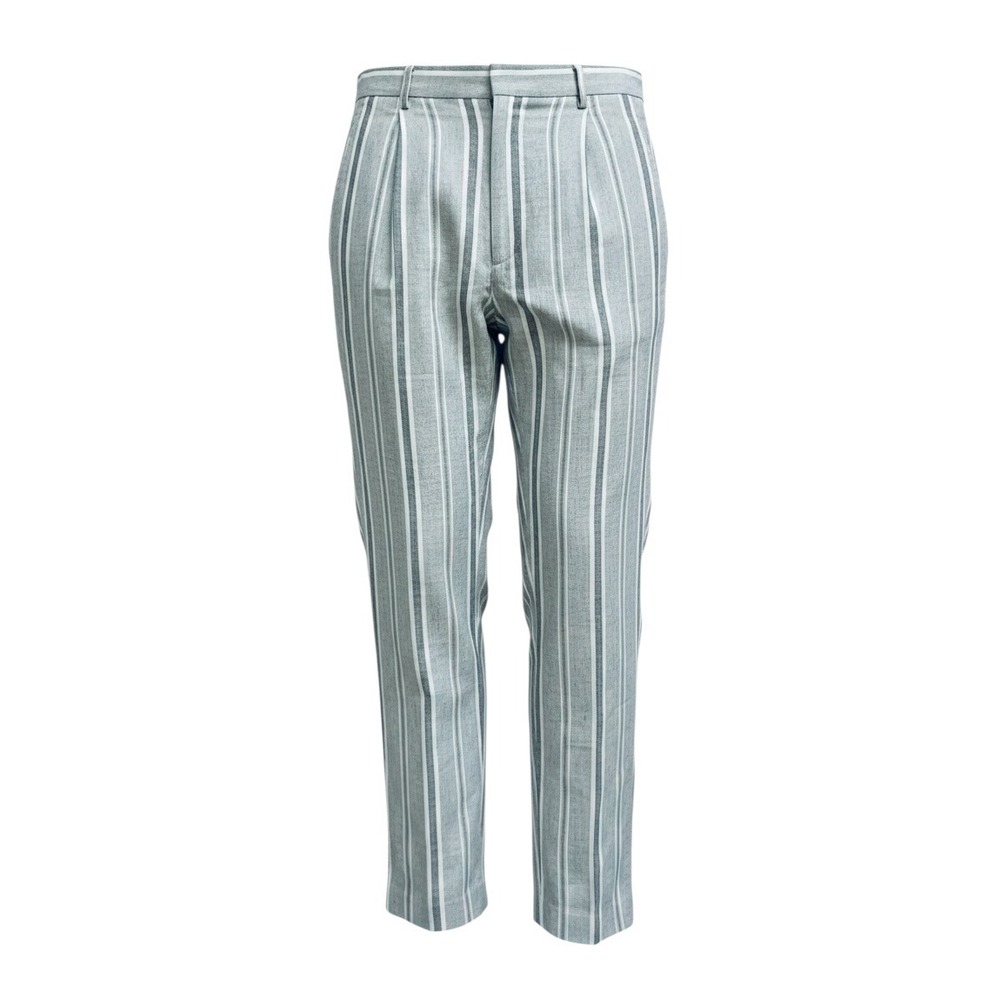 Resort ASOS Striped Linen Blend Trousers 36x34 Coastal Summer Tapered Pants
